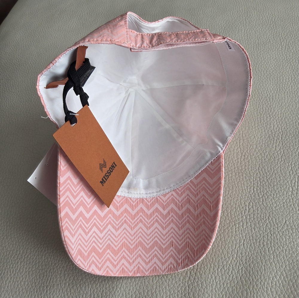 NWT - Missoni Adult Silk Blended Chevon Jacquard Baseball Cap - Picture 6 of 8